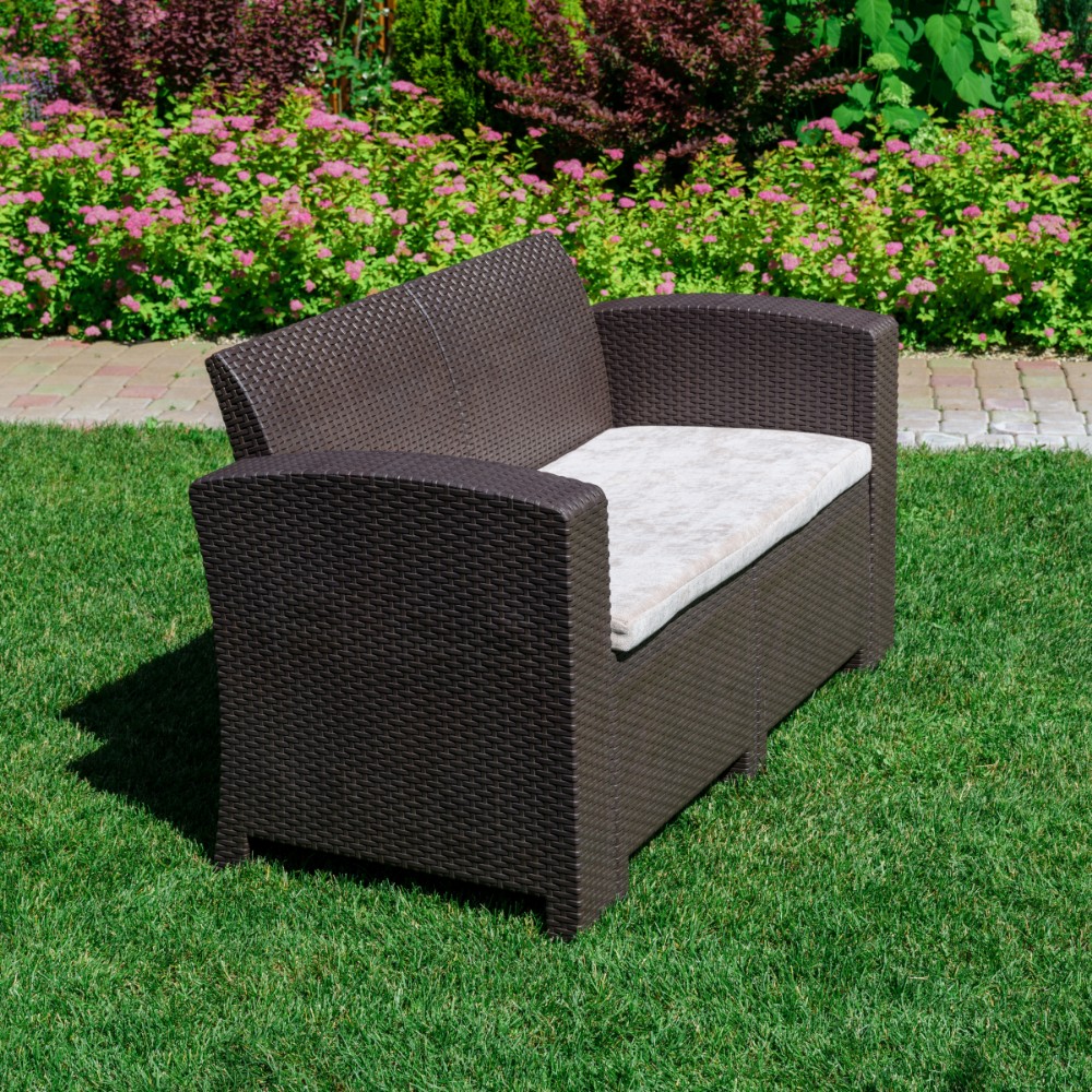 Двухместный диван Royal Family LANA LUX коричневый 4